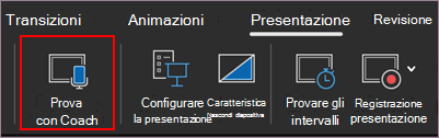Iniziare le prove
