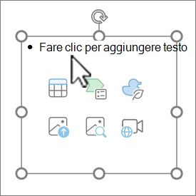 Schermata della finestra di dialogo Inserisci