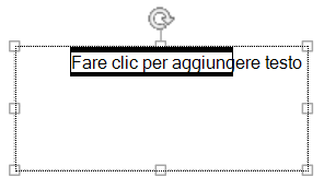 Evidenziare il testo del segnaposto e sostituirlo con il testo personalizzato