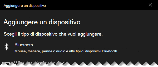 Finestra di dialogo Aggiungi un dispositivo