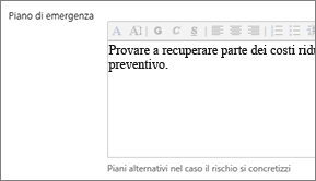 Piano di emergenza