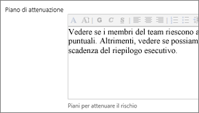 Piano di attenuazione