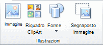 Scheda Inserisci Gruppo Illustrazioni con il comando Forme