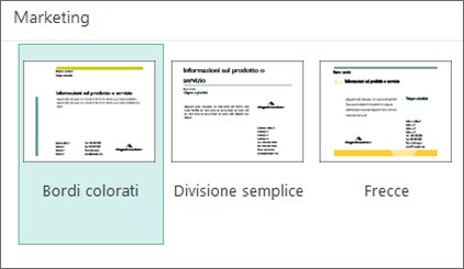 Modelli di cartoline per il marketing in Publisher.