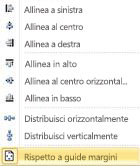 Align options relative to Margin Guides in Publisher 2010