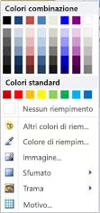 Opzioni di riempimento forme WordArt in Publisher 2010