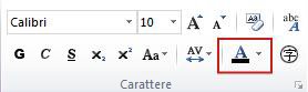 Pulsante del colore del testo in Publisher 2010