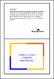Two-page spread in a top fold greeting card