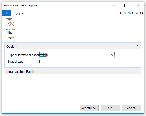 eseguire la funzione Crea file