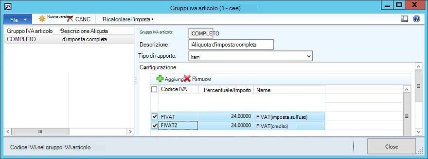 KB4072642 - Layout report finlandese del gruppo IVA articoli