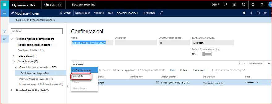 Questa immagine illustra come scaricare e configurare le configurazioni GER.