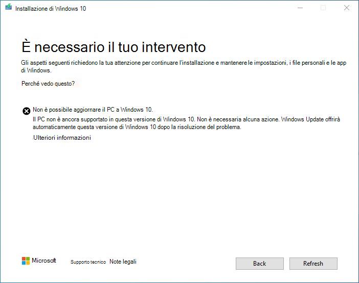 screenshot della finestra di dialogo del blocco di sicurezza