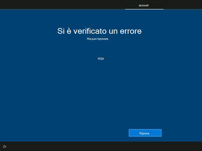 screenshot del problema