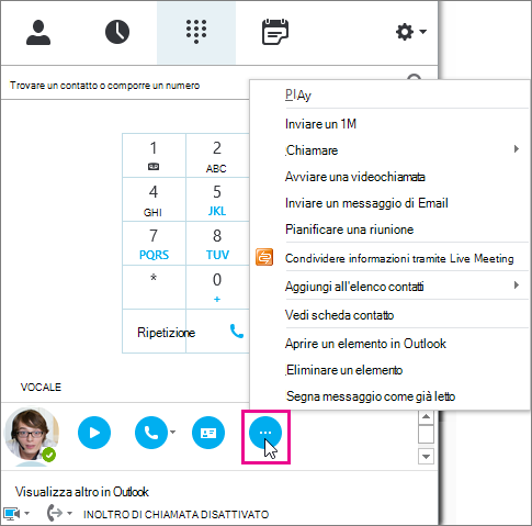 Altre opzioni per la segreteria telefonica.