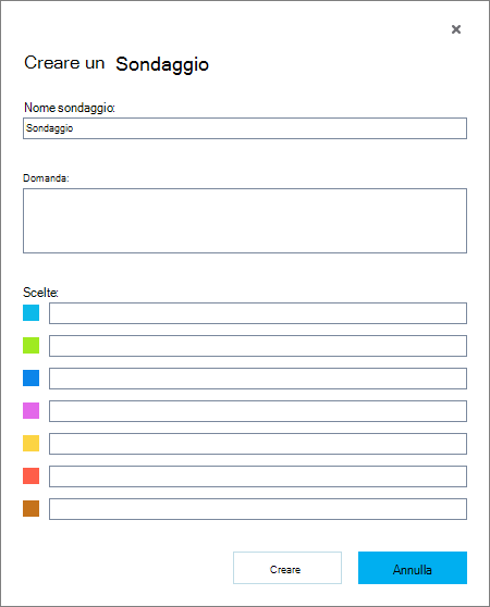 Creare una pagina sondaggio