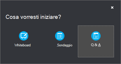 Pulsante Q&A