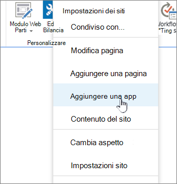 Aggiungere un'app (elenco o raccolta)