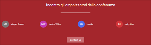 Anteprima della web part People.