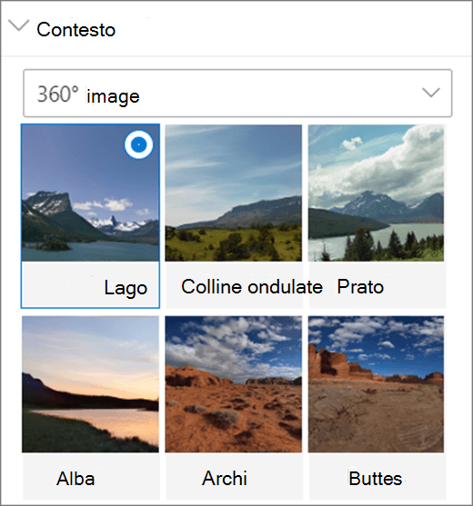 360 opzioni immagine