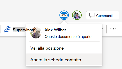 Screenshot di più collaboratori che lavorano allo stesso documento.