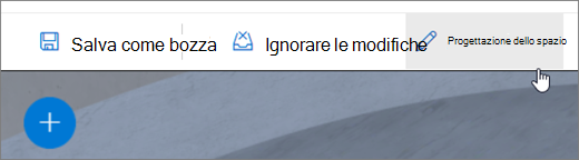 Interfaccia utente di progettazione spazi