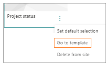 Voce di menu Vai al modello