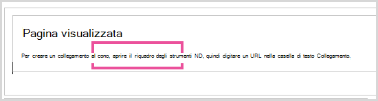Aprire il riquadro Strumenti