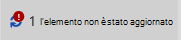 Messaggio e icona dell'elemento non aggiornato