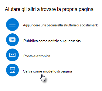 Riquadro Alza di livello con il modello di pagina Salva con nome
