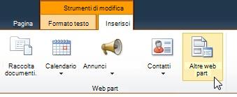 Scegliere Altre web part