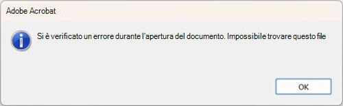Errore PDF di stampa rapida in Outlook Desktop