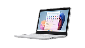Mostra il dispositivo Surface Laptop SE, aperto e pronto all'uso.