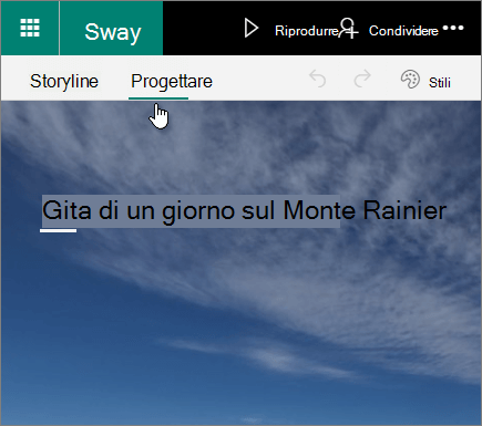 Scheda Modello di Sway.