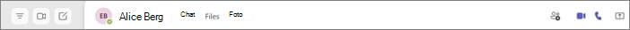 Screenshot della scheda chat di Teams