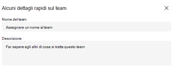 Dettagli della classe
