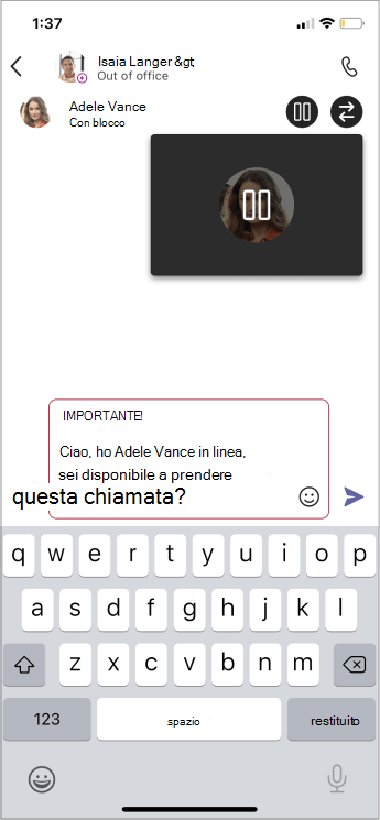 Consulta la prima chat mobile