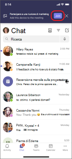 teams aggiungi dispositivo su iPhone