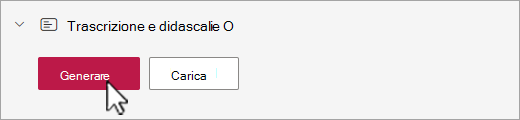 Stream pulsante Genera didascalia