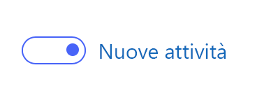 Il nuovo interruttore Attività