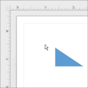Fare clic sul mirino per trascinare un punto di guida nel disegno.