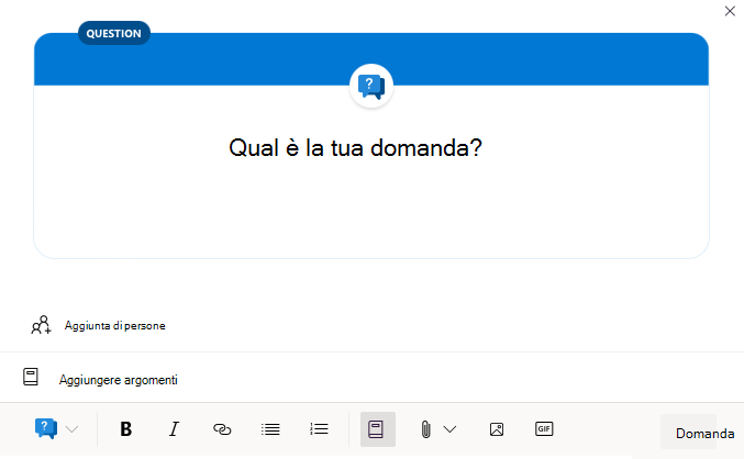 Una domanda in Yammer
