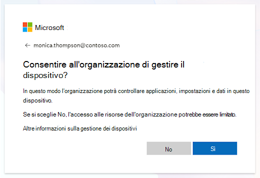 Gestisci prompt del dispositivo