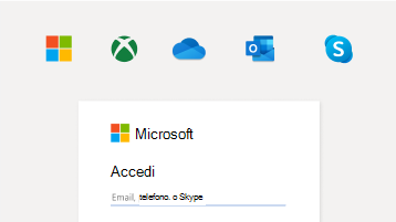 Immagine dell'accesso con account Microsoft