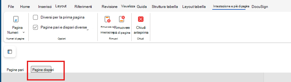 Modifica pagine dispari H&F sul Web