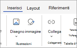 Area dei collegamenti sulla barra multifunzione