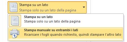 Stampa fronte retro manuale