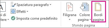 Pulsante Bordi pagina