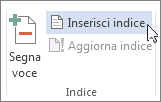 Inserisci indice