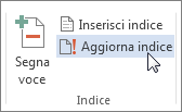 Aggiorna indice