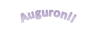 Esempio di WordArt che dice Buon compleanno con testo curvo.